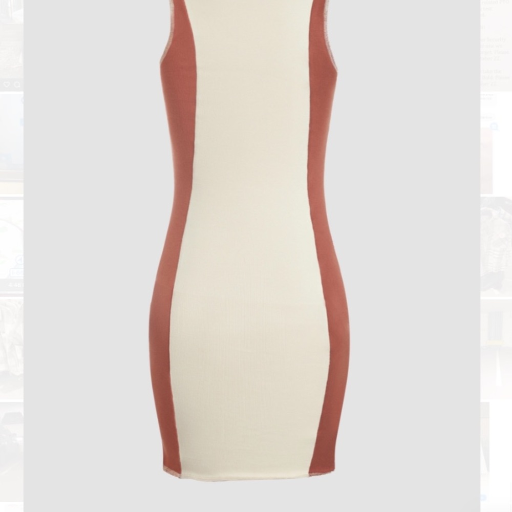 Rib-knit bodycon color block dress - Cider S (fits women size 2/4)
